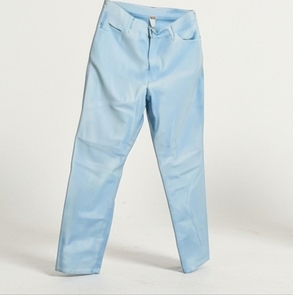 Tianello Denim - Tianello Vintage Women's Robin's Egg Blue stretch cotton high waist XL 32 In